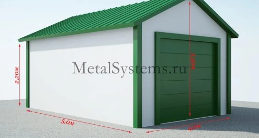 Гараж из сэндвич-панелей 6×7×3,6 м