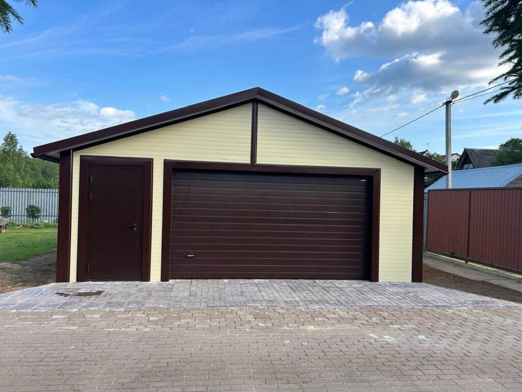 Конструкция гаража из сэндвич-панелей 7×9×3,6 м
